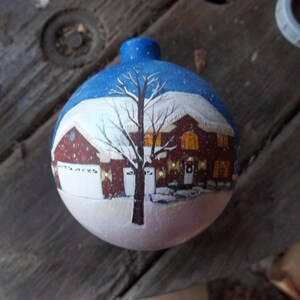 Custom hand painted shatter proof house ornament painted with your own home personalized for free image 2