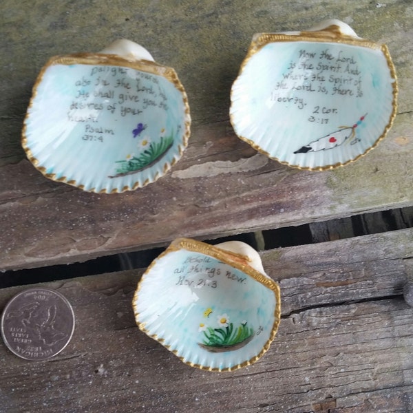 Seashell Scriptures Seashell Art - Etsy