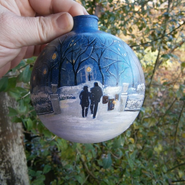 4 inch Shatterproof hand painted memory ornament personlized for free