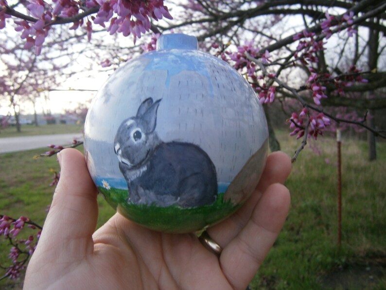 Custom 4 Inch Pet Portrait Ornament Rabbit, Dog, Cat, Ect....christmas ...