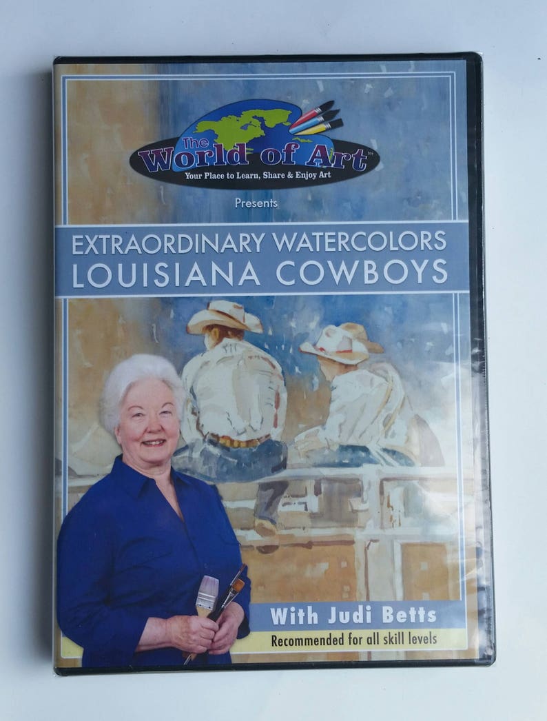 Extraordinary watecolors louisiana cowboys with Judi Betts Painting Dvd Art eucation discount art supply image 1