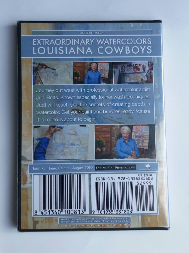 Extraordinary watecolors louisiana cowboys with Judi Betts Painting Dvd Art eucation discount art supply image 2