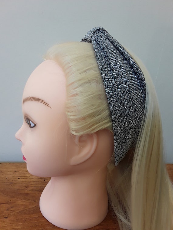 Vintage 80s, Silver Metallic Headband With Knot, 1980s, 90s  display picture 1