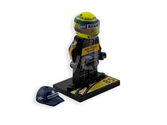 Custom Minifig - Ayrton Senna - JPS Team Lotus - 1985 Season - Etsy