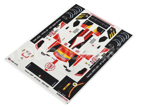 **№1♡フリフリエクリュなレースカード** Pre-cut Stickers - F 499P - AF Corse - 2024 WEC - Custom Brick MOC
