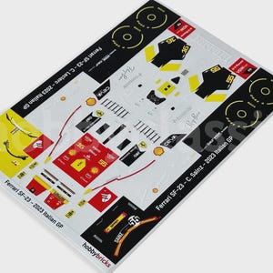 Pre-Cut Stickers - F SF-23 - 2023 Italian GP - Custom Brick MOC