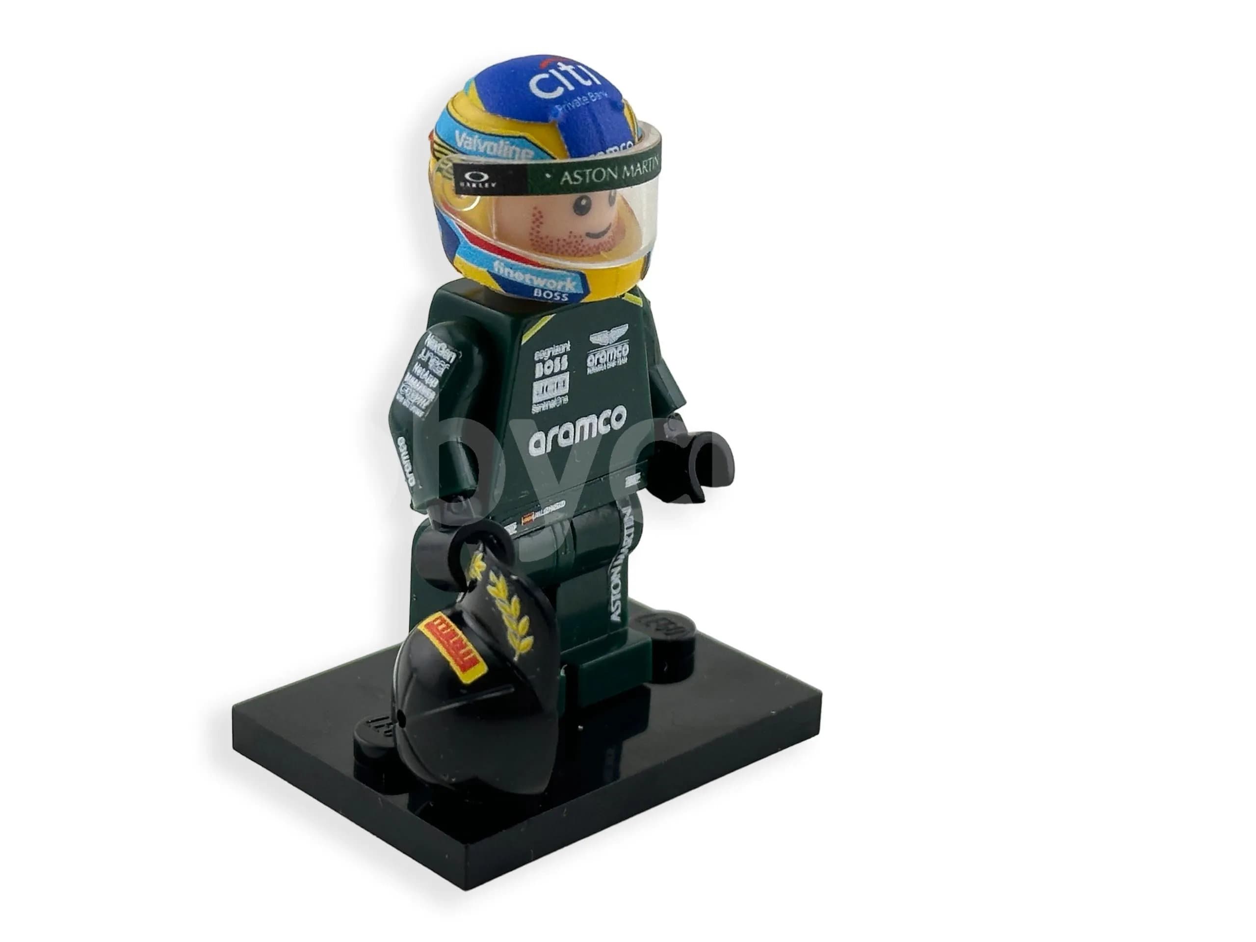 LEGO F1 Minifigure Fernando Alonso 2024 Season Etsy