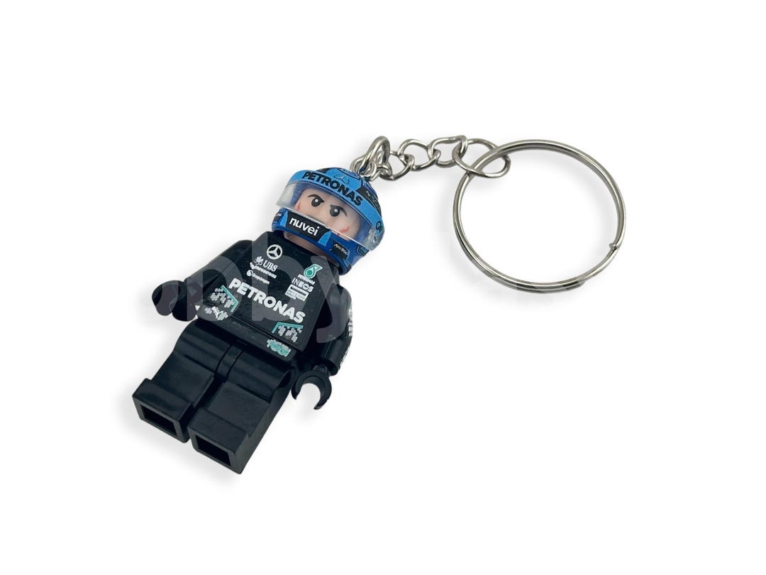 Custom Minifig Keychain - George Russell - 2024 Season - Etsy