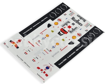 Vorgeschnittene Aufkleber – F F2004 – M Schumacher – Saison 2004 – Individuelles Brick MOC