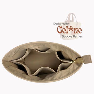 Poushy Waterproof Nylon Organizer fits Celi** Supple Classic Panier - Oval Shape / Premium Insert for Panier Basket Bag Shaper
