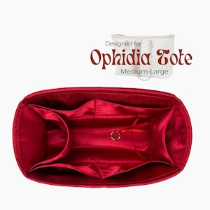 Poushy Luxus Seide Organisator passt für Ophidia Tote / Premium Seide Stoff Einsatz für Medium Ophidia Tote Large Liner Cover Soft Touch Gold