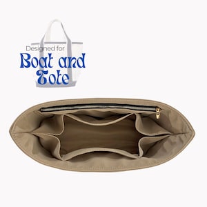 Poushy Waterproof Nylon Organizer fits Boat and Tote Bag - Oval Shaped / Premium Fabric Insert for Boat & Tote Liner Protector Bag Shaper