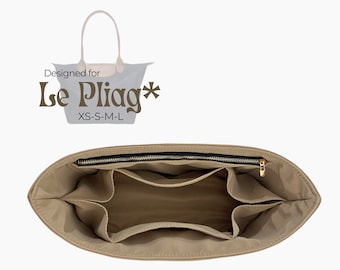 Poushy Waterproof Nylon Organizer fits Le Pliag* Bag - Oval Shaped / Premium Fabric Insert for Le Pliag* Tote Liner Protector Bag Shaper