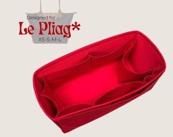 Poushy Canvas Organizer fits Le Pliag* Bag - Oval Shaped / Premium Fabric Insert for Le Pliag* Tote Liner Protector Bag Shaper
