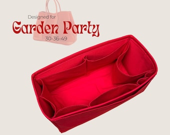 Poushy Canvas Organizer fits Garden Party / Premium Canvas Fabric Insert for Garden Party Liner Protector Bag Shaper Soft Touch Keychain