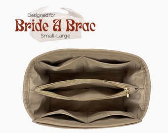 Poushy Waterproof Nylon Organizer fits Bride a Brac / Premium Fabric Insert for Small Bride a Brace Large Liner Protector Bag Shaper