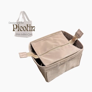 Poushy Wasserdichter Nylon Organizer für Picotin-Tasche - Oval / Premium-Gewebeeinlage für Picotin-Beutelschutzfolie, Formerweich