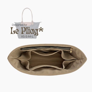 Poushy Wasserdichter Nylon Organizer für Le Pliag* Umhängetasche - Oval / Premium Stoffeinsatz für Le Pliag* Tote Liner Schutz Bag Shaper
