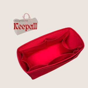 Poushy Canvas Organizer passt für Keepall / Handmade Premium Stoff-Einlage für Keepall Liner-Schutz-Taschen-Former-Flaschen-Taschen-Lippenstifte