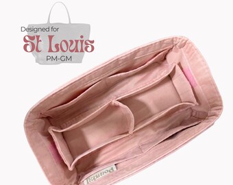 Poushy Waterproof Nylon Organizer fits Saint Louis GM - Middle Zip Pouch / Premium Fabric Insert for St Louis PM Liner Protector Bag Shaper