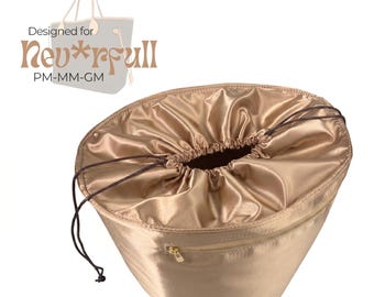 Poushy Waterproof Silk Organizer fits Neverfull Tote - Oval Shaped / Premium Fabric Insert for MM Neverfull PM Liner Protector Bag Shaper