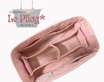 Poushy Waterproof Nylon Organizer fits Le Pliag* Bag - Middle Pouch / Premium Fabric Insert for Le Pliag* Tote Liner Protector Bag Shaper