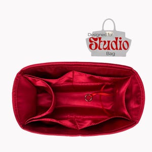 Poushy Luxury Silk Organizer fits Ferrag*** Studio Bag / Handmade Silk Fabric Insert for Studio Soft Bag Liner Protector Shaper Soft Touch