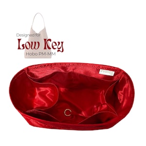 Poushy luxe zijden organizer past op low-key hobo-tas / premium zijde zacht aanvoelende stoffen inzetstuk voor low-key PM MM voeringbeschermer tasvormer goud