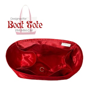 Poushy luxe zijden organizer past op boot en draagtas / Premium zijden stoffen inzetstuk voor boot en draagtas Voeringbeschermer tasvormer Soft Touch