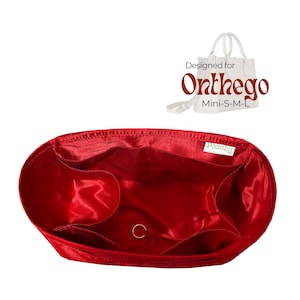 Poushy luxe zijden organizer past op Onthego / Premium zijden stoffen inzetstuk voor Onthego MM-voeringbeschermer tasvormer, GM Onthego PM Soft Touch