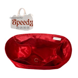 Organiseur de luxe en soie poushy pour sac Speedy / Insert en tissu de soie de qualité supérieure pour sac Speedy Protecteur de sac Porte-clés doré doux au toucher