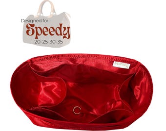 Poushy Luxus Seiden Organizer für Speedy Bag / Premium Seidenstoff-Einsatz für Speedy Bag Liner Schutz Bag Former Soft Touch Gold Schlüsselbund