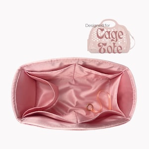 Poushy Luxury Silk Organizer fits Cage Tote Bag in Jelly / Premium Handmade Silk Insert for Cage Tote Liner Bag Shaper Soft Touch