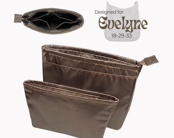 Poushy Wasserdichter Nylon Organizer passt für Evelyne / Premium Stoffeinsatz für Mini Evelyne PM GM Liner Displayschutzfolie