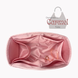 Organizador de seda de lujo Poushy compatible con bolso Carmel / Inserto de tela de seda premium para bolso Carmel, protector de forro, moldeador de bolso, suave al tacto, dorado