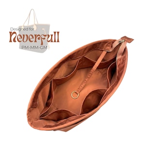 L'organisateur en nylon imperméable Poushy s'adapte aux fourre-tout Neverfull - Forme ovale/Insert en tissu de qualité supérieure pour doublure de sac Neverfull PM MM Protecteur de sac