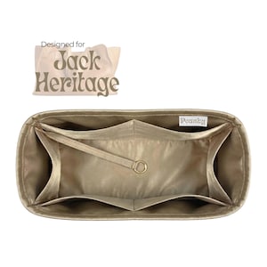 Poushy Luxe Silk Organizer fits Jack Heritage Broken In Leather Bag / Premium Silk Fabric Insert for Jack Tote Liner Bag Shaper Soft Touch