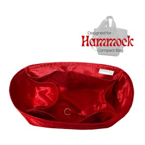 Poushy Luxury Silk Organizer fits Compact Hammock Bag / Premium Handmade Silk Fabric Insert for Hammock Tote Liner Bag Shaper Soft Touch