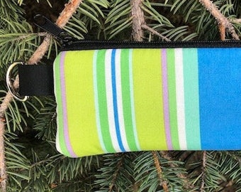 Striped padded zippered glasses case with d-ring, Cool Stripes, The Spex