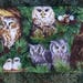 Owls zippered pouch, makeup case, zippered pouch, accessory bag, The Scooter