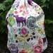 Extra large knitting project bag, large stuff sack, Afghan or blanket project bag, Los Golondrinas, The Alpaca