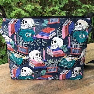 Spooky zippered purse with pockets and an adjustable cross body strap, Edgar&#39;s Writing Room, The Tootsie
