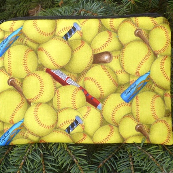 Softball Makeup Bag Etsy