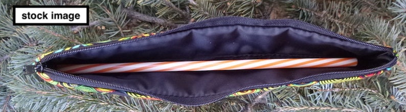 Sunflowers pouch for reusable straws eco friendly low profile pouch for straws up to 10 The Skinny Strawz