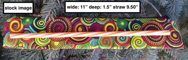 Sunflowers pouch for reusable straws eco friendly low profile pouch for straws up to 10 The Skinny Strawz
