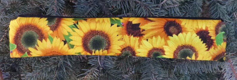 Sunflowers pouch for reusable straws eco friendly low profile pouch for straws up to 10 The Skinny Strawz
