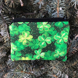 Porte-monnaie irlandais, pochette pour marqueurs de point, pochette pour cartes-cadeaux, porte-cartes de crédit, trèfles porte-bonheur, corbeau