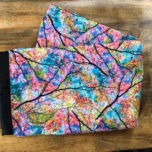 Spring Trees mahjongg rack sleeve, a drawstring bag to hold your 4 mahjong racks and pushers, The Racker