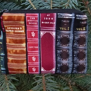 Books coin purse, gift card pouch, credit card pouch, Classic Books, The Raven