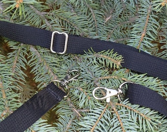 Attachable Detachable Shoulder Strap, works with my bags, 3/4" wide, Pick Your Color, silver hardware only